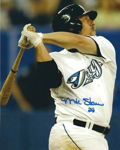 Foto autografata firmata 8x10 MATT STAIRS Toronto Blue Jays con biglietto spettacolo - Foto 1 di 1
