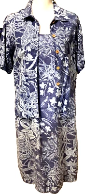 De colección. Erika Vestido recto de dos piezas con chaqueta manga corta a juego mezcla de lino L Foto 1 de 4