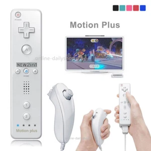 Built in Motion Plus Remote Controller Nunchuck Controller for Nintendo Wii - Picture 1 of 69