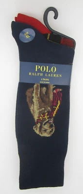 Calcetines de vestir Ralph Lauren para hombre 2 pares zapatos 12 - 17 XL perro y cuadros Foto 1 de 4