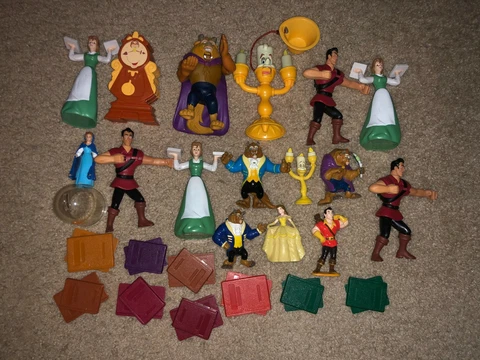 Huge Lot of Vintage 1990s Disney's Beauty and the Beast Action Figures Toys Cover
