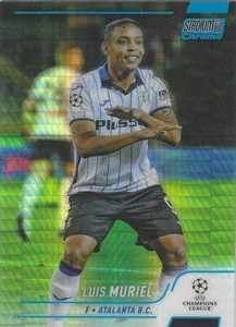 2021-22 STADIUM CLUB CHROME UEFA LUIS MURIEL BLUE PRISM #71 ATALANTA