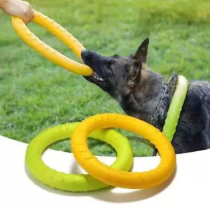 Dog Toys Pet Flying Disk Training Ring Puller Anti-bite Floating Interactive - Picture 1 of 27