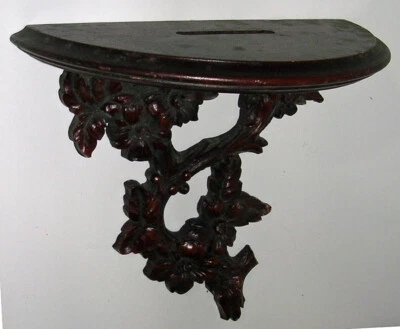 Vintage Flowering Tree Motif Wall Shelf Foto 1 de 3