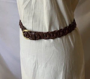 Relic Damen Flechtgürtel schokobraun Echtleder Größe: S - Neu - Bild 1 von 4