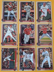 2025 Topps Chrome Baseball Team Set 9 LA Angels Mike Trout Zach Neto - Picture 1 of 4