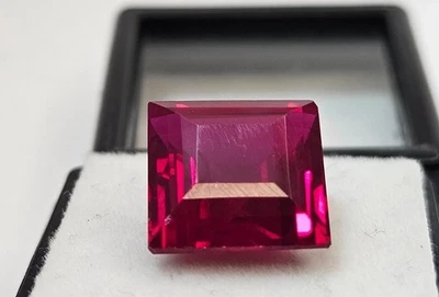 Awesome Ruby Red Shape Princess Cut 10+Ct Natural Loose EGL Certified Gemstone - Image 1 of 4