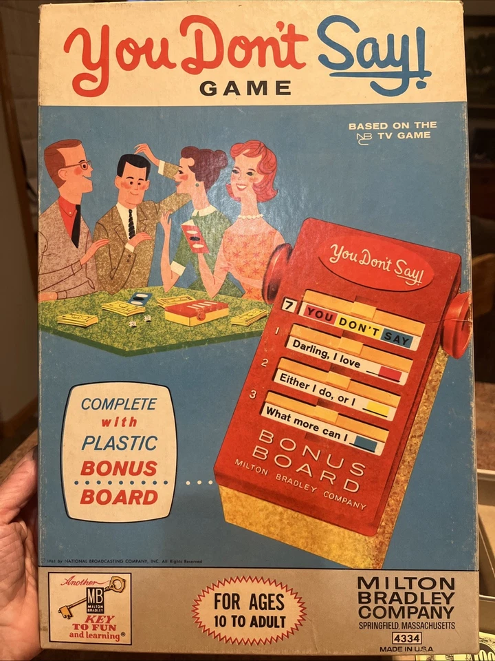 Milton Bradley 1963 Vintage 'You Don't Say' Game with Instructions,  - Image 1 of 4