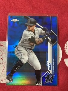 Isan Diaz 2020 Topps Chrome Rookie BLU PARALLELO #97/150 Marlins Giants - Foto 1 di 2