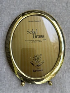 VTG LOUI MICHEL CIE BY BOWON PHOTO FRAME SOLID BRASS TARNISH RESISTANT 5”x7” - Picture 1 of 7