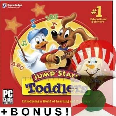 JumpStart Toddler Edutainment PC Software + Snowman Gift Box Mailer Bundle New - Image 1 of 4