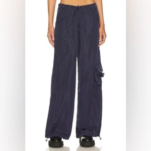Revolve Superdown Ruby Parachute Pant Stylish Navy Cargo Pants adjustable waist - Picture 1 of 14