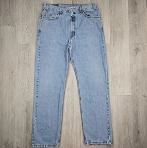 Vintage Levis 38x32 (35x32 Approximate) Blue 505 Distressed Y2K Made In USA - Picture 1 of 10