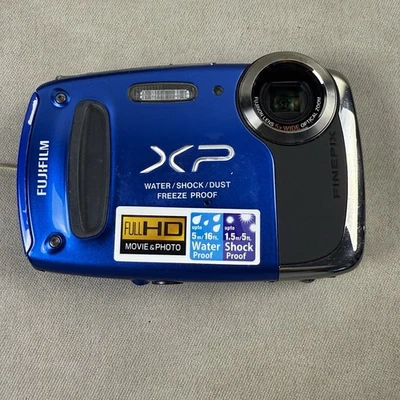 Fujifilm FinePix XP Series XP50 14.4MP Digital Camera Blue Waterproof - Tested - Image 1 of 4