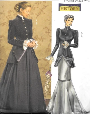 🌼 BUTTERICK #B4954 LADIES VICTORIAN-EDWARDIAN JACKET & SKIRT PATTERN  8-14 UCFF - Image 1 of 4