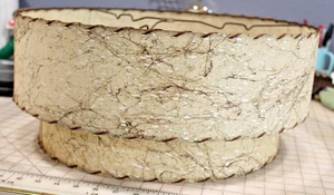 De colección Mediados de Siglo Moderno Fibra de Vidrio Dos Niveles Puntada Látigo MCM Lámpara Pantalla Luz - Imagen 1 de 9