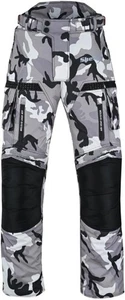 Motorbike Trousers Waterproof Cordura Textile Armours Motorcycle Pants Camo Grey - Picture 1 of 6
