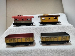 Marx O Gauge Tinplate Caboose NYC 2102, UP 3824; (2) Gondola B&O 241708 Lot of 4 - Picture 1 of 8