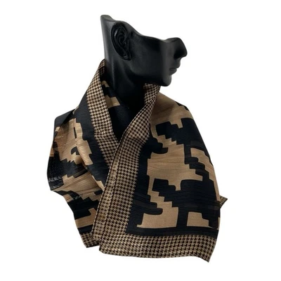 Vintage Adrienne Vittadini 100% Silk Scarf 20" Square Geometric Design - Image 1 of 4