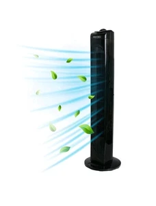 29" Tower Fan Oscillating Bladeless Tower Fans Cooler Air With 3 Speeds Timer - Picture 1 of 7