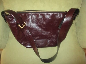 $349 AllSaints Madea Top Zip Shoulder Bag Burn Red Leather NEW - Picture 1 of 24