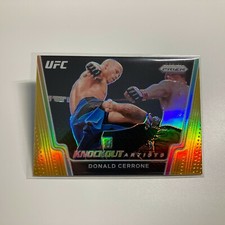 Donald Cerrone 2021 Panini Prizm UFC Gold Refractor Card Knockout Artists 1/10