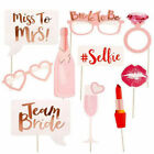Hen Party Rose Gold Pink Team Bride Photo Booth Selfie Props Weddings Hen Nights