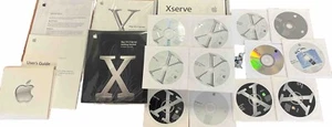 Paquete de 11 discos de software y manuales Apple Macintosh OS X Server 603-3888 2003 en muy buena condición - Imagen 1 de 9