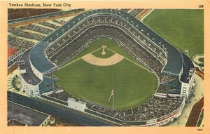 BRONX NEW YORK YANKEE STADIO VEDUTA AEREA CARTOLINA LINO - Foto 1 di 2