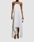$685 Ramy Brook Women's Ivory Embellished Halter Jupiter Shift Dress Size 14