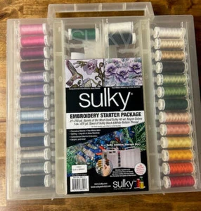 Sulky Embroidery Slimline Starter Pack Rayon & Bobbin Spools 885-01 NEW - Picture 1 of 3