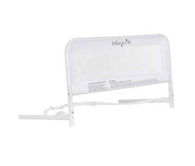 Riel de cama ajustable de seguridad de malla blanca Dream On Me 33” L x 10” W x 15” H Foto 1 de 4
