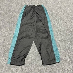 Nike Track Pants Boy's Large Black Nylon Measures 24x27 Y2K Lined Kids - Picture 1 of 14