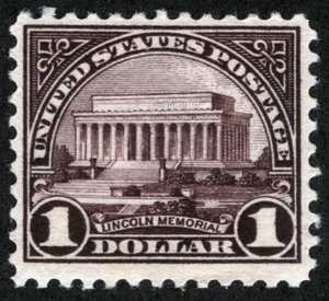 US Sc 571 Violet Brown $1.00 1923 p.11 MNH Original Gum - Picture 1 of 1