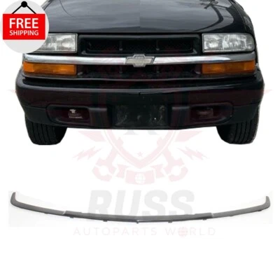 New Front Bumper Filler Primed Black Fits 1998-2004 Chevrolet S10 GM1087239 - Image 1 of 4
