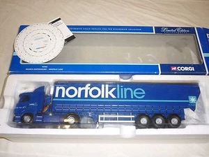  A Corgi cc 76402 Scania curtain side Norfolk line  boxed - Picture 1 of 5