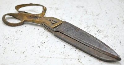 Antique Brass Iron Tailor's Scissors Original Old Hand Crafted - Image 1 of 4