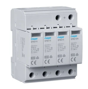 Hager SPB413 Surge Protector Type 2, 4 Pole, 40 kA with Faulty Indicator - Picture 1 of 1