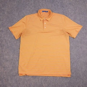 Southern Tide Polo Large Orange Striped Stretch Casual Outdoor Mens - Picture 1 of 9