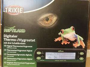 Trixie 76125 Thermostat/Hygrostat, digital, drei Schaltkreise, 16 × 4 cm