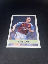 27 David Platt Aston Villa Sun Soccer Sticker 90-91 1990 1991 Euroflash