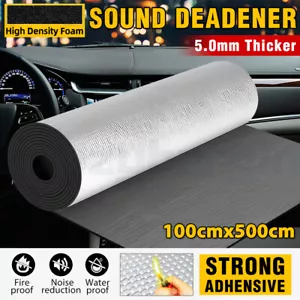 1Mx5M Sound Deadener Roller Car Insulation Mat Heat Shield Noise Adhesive Foam - Picture 1 of 12