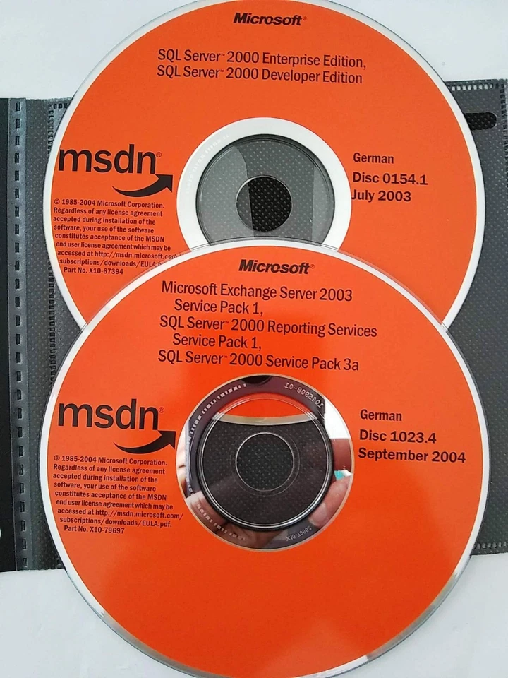 Microsoft SQL Server 2000 Enterprise / Developer w/ SP3a & License GERMAN - Image 1 of 1