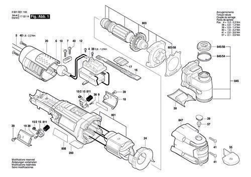 Bosch Ersatzteile für GOP 55-36 Multifunktionswerkzeug - Bild 1 von 1