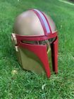 Star Wars Mandalorian Series Wearable Helmet Golden & Red Collectible Armor Gift