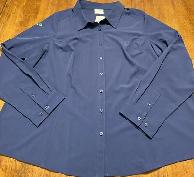 NEW NWT Girl Scouts Leader Official Navy Uniform Button Shirt Size 3X 24W-26W - Image 1 of 2