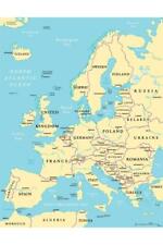 Political Map of Europe Art Print Cool Huge Large Giant Poster Art 36x54