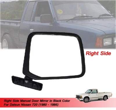 Espejo retrovisor lateral derecho negro para Datsun Nissan 720 1980 1982 1983 - 1986  Foto 1 de 4