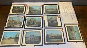 Lot of 10 Glass Lantern Slides Columbian Exposition Chicago Worlds Fair 1893 - Picture 1 of 15