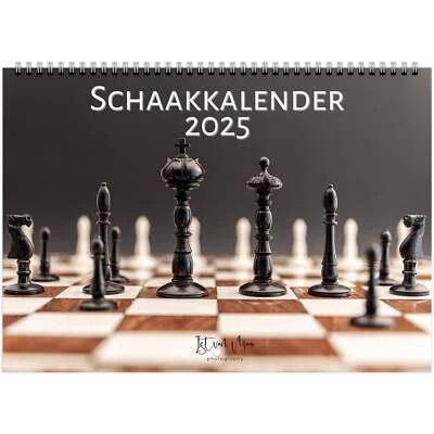 2026 Chess Calendar Dutch Monday | A4 Horizontal | 4799 — 第 1/4 张图片